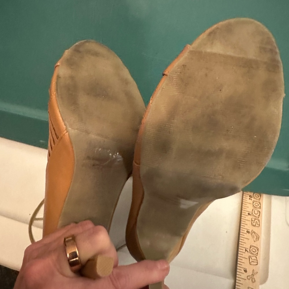 Tan Lace-Up Women's Shoes large - Picture 3 of 5